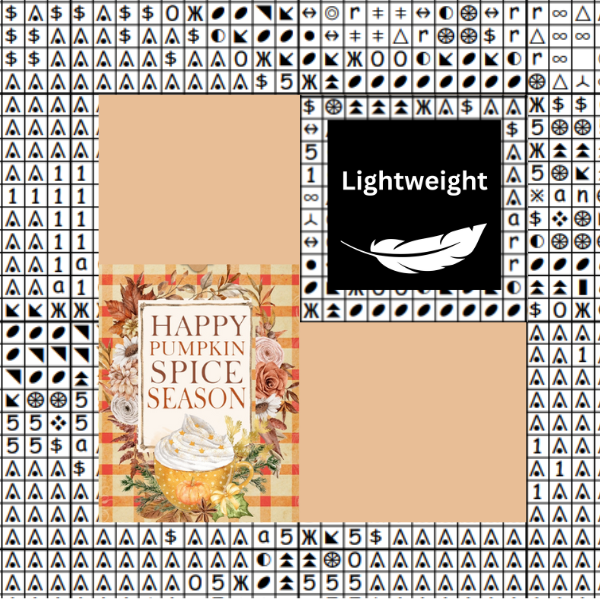 Happy Pumpkin Spice chart place keeper