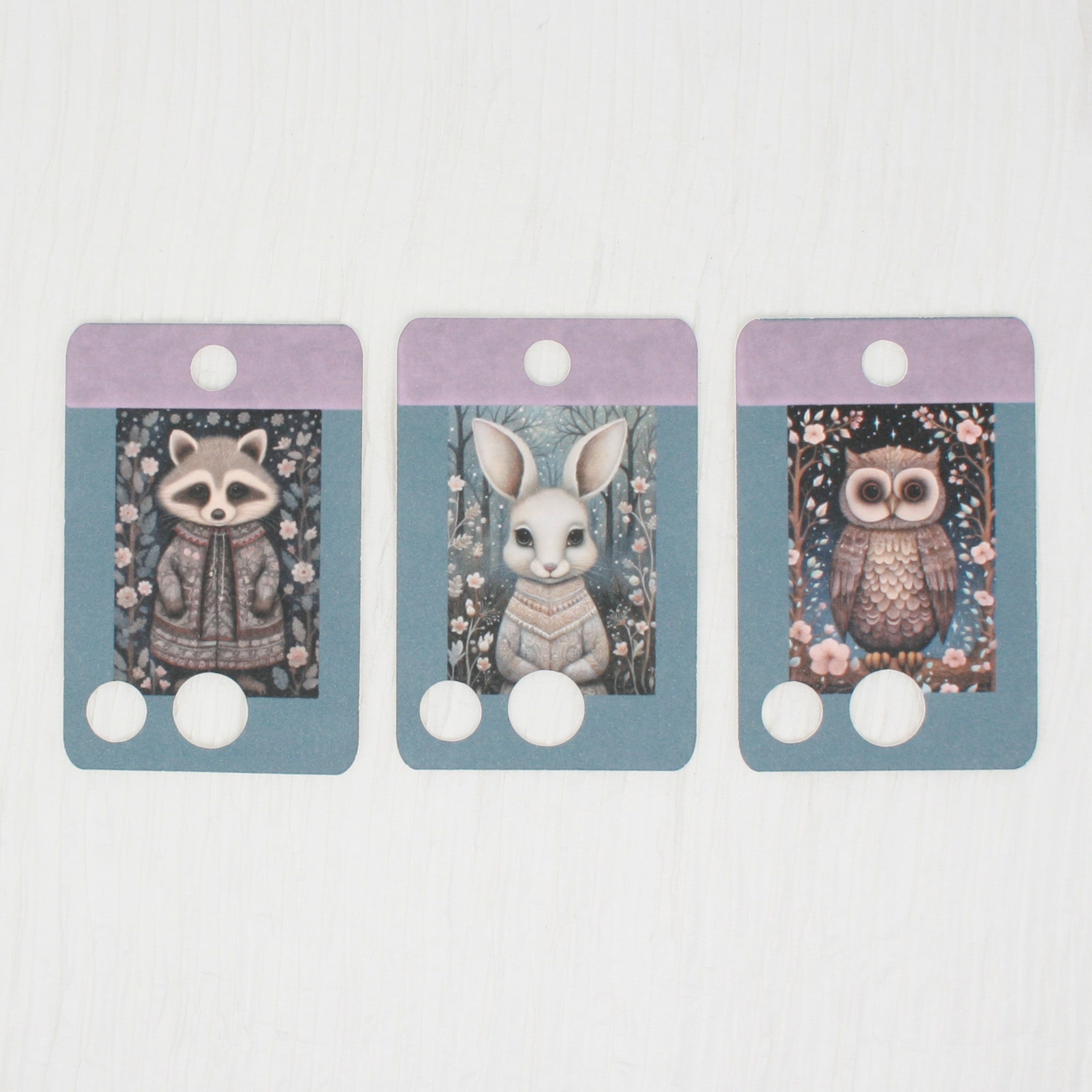 Winter Animals Floss Cards