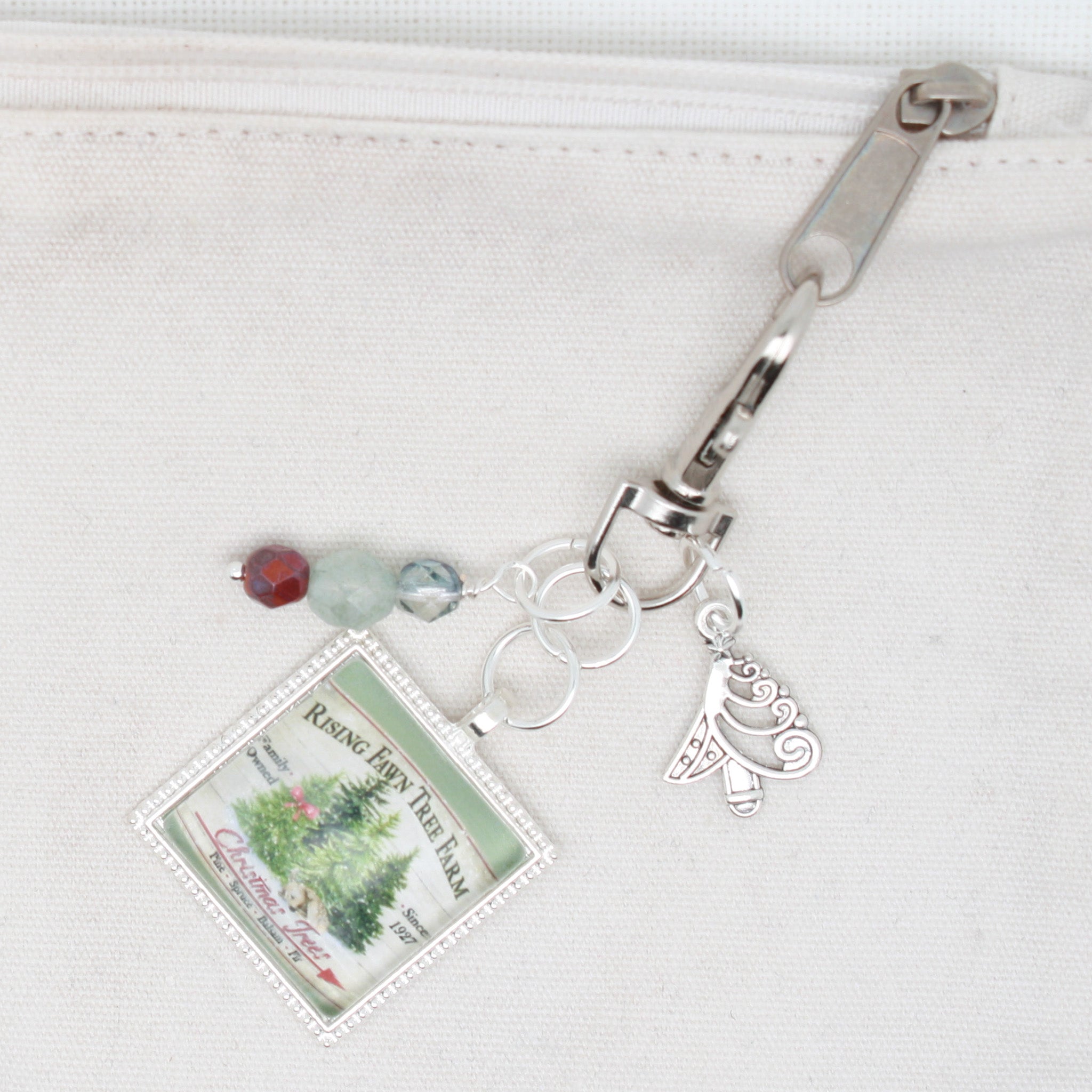 Christmas Tree Farm  Zipper Pull/ Mini- Fob