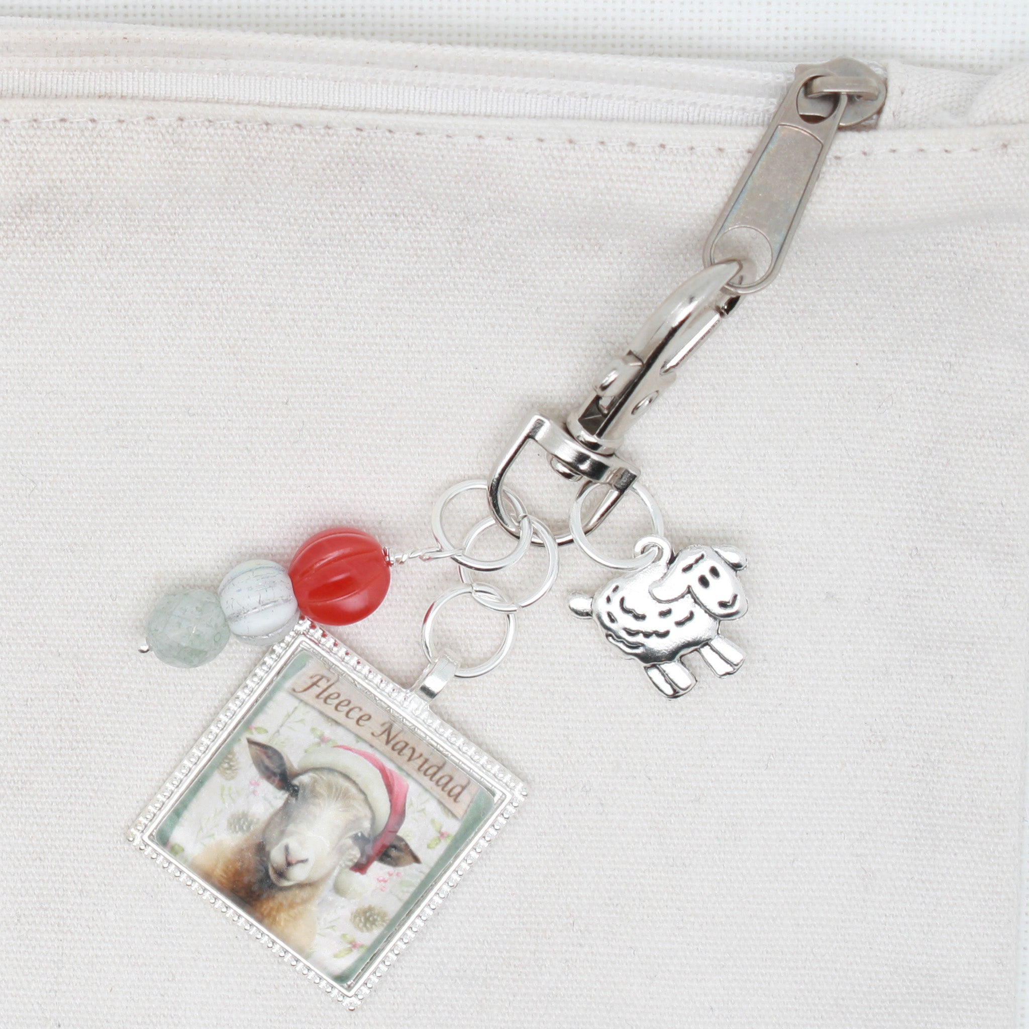 Fleece Navidad  Zipper Pull/ Mini- Fob (Copy)