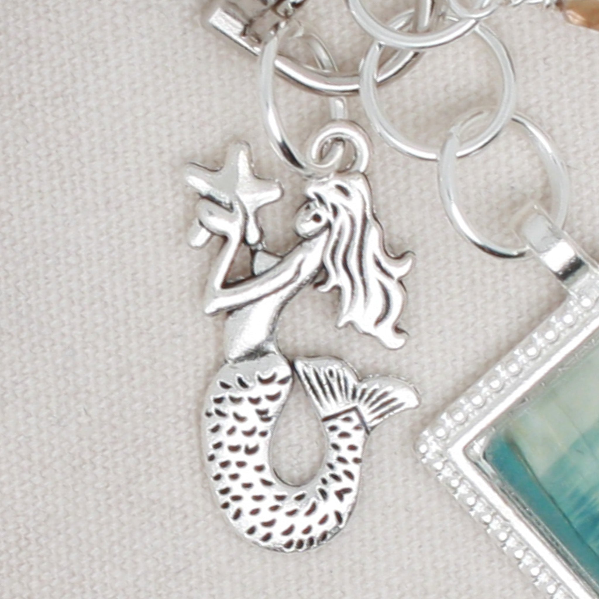 Mermaid Zipper Pull/ Mini- Fob