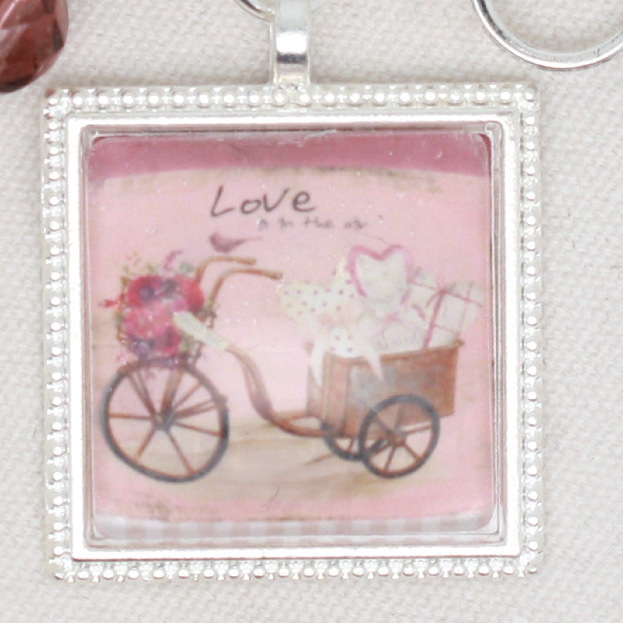 Valentine Bike  Zipper Pull/ Mini- Fob