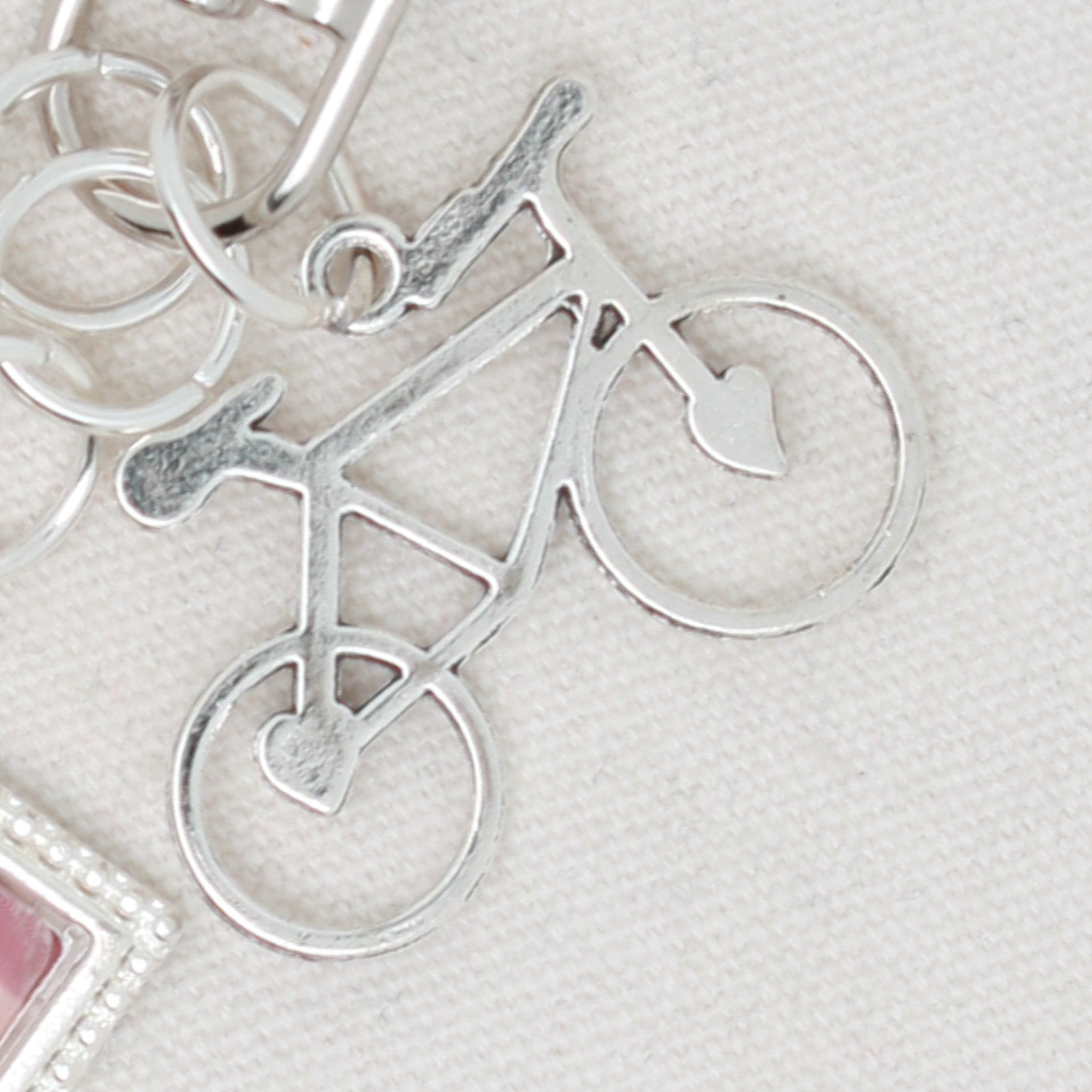 Valentine Bike  Zipper Pull/ Mini- Fob