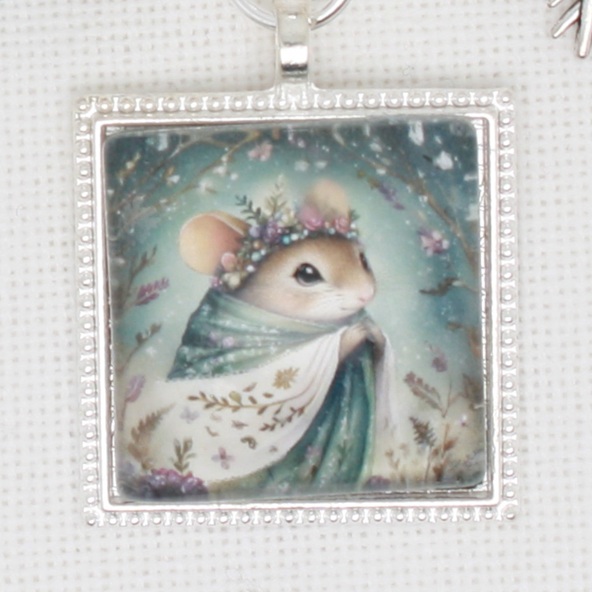 Winter Animals Mouse Zipper Pull/ Mini-Fob