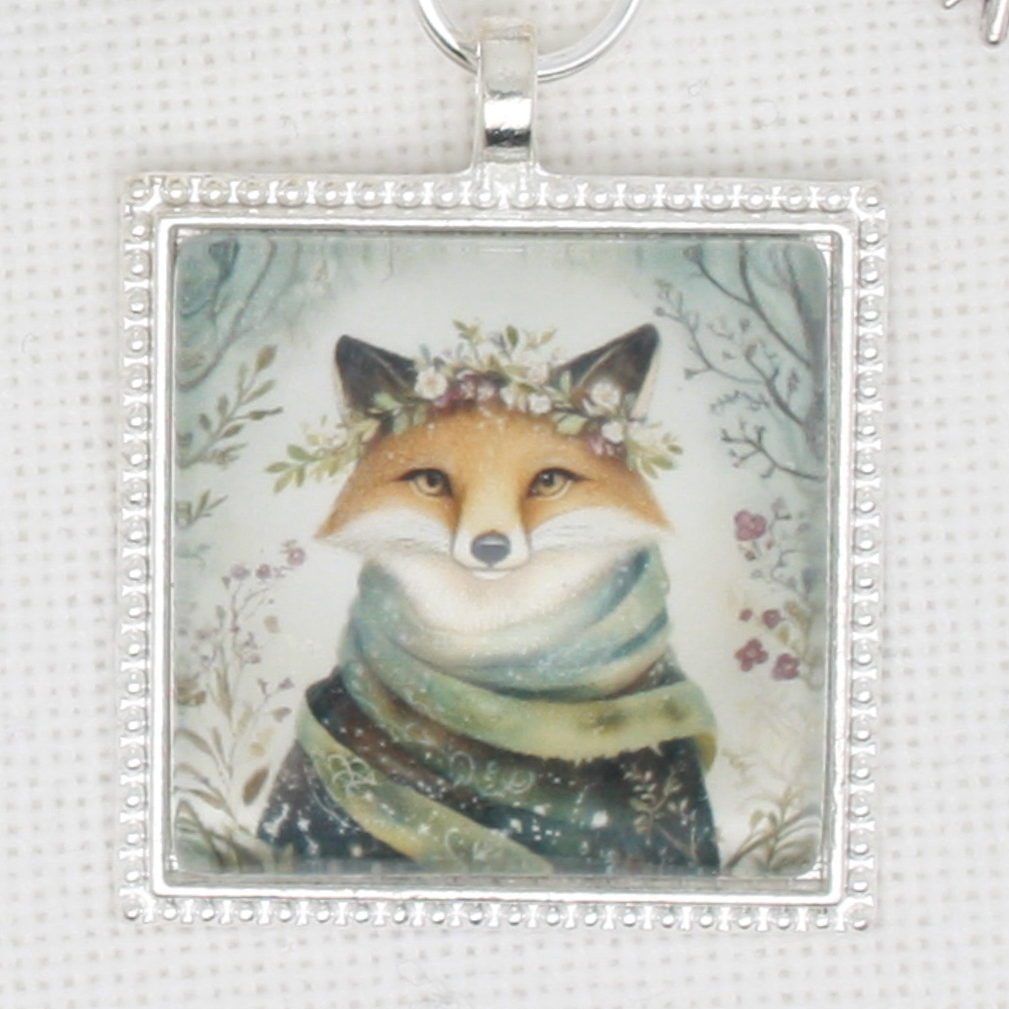 Winter Animals Fox Zipper Pull/ Mini-Fob