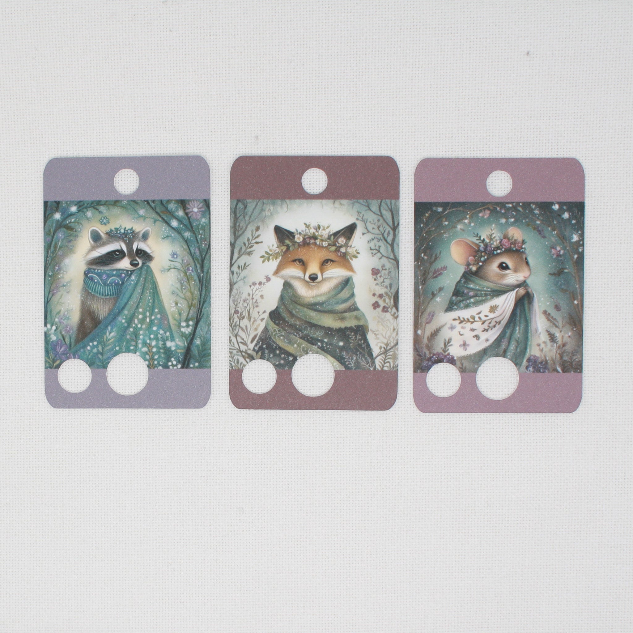 Winter Animals Floss Cards