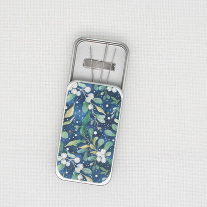 Blue Floral Pattern Needle Tin