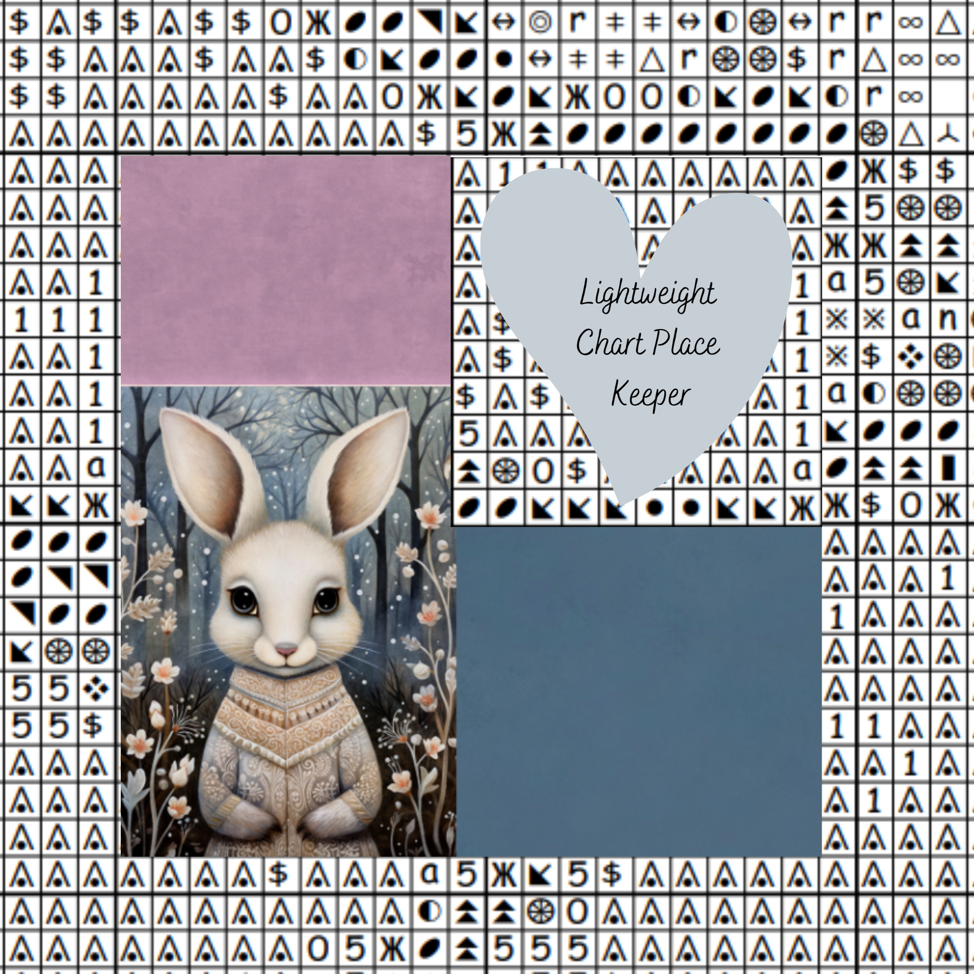 chart place keeper winter animals 1 bunny